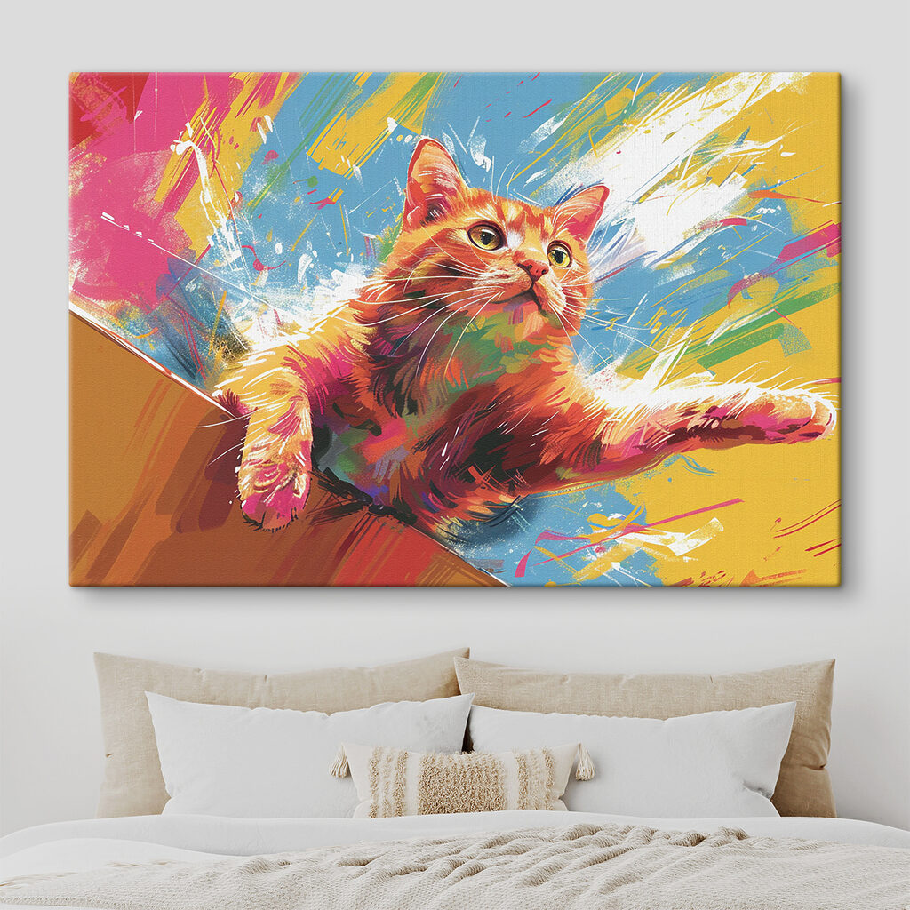 A cat with its paw out A cat with its paw out