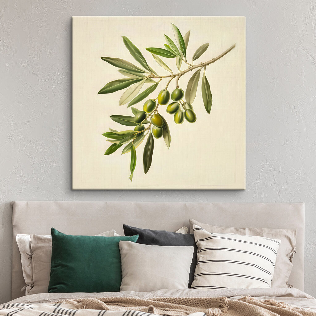 A green fruit on a branch