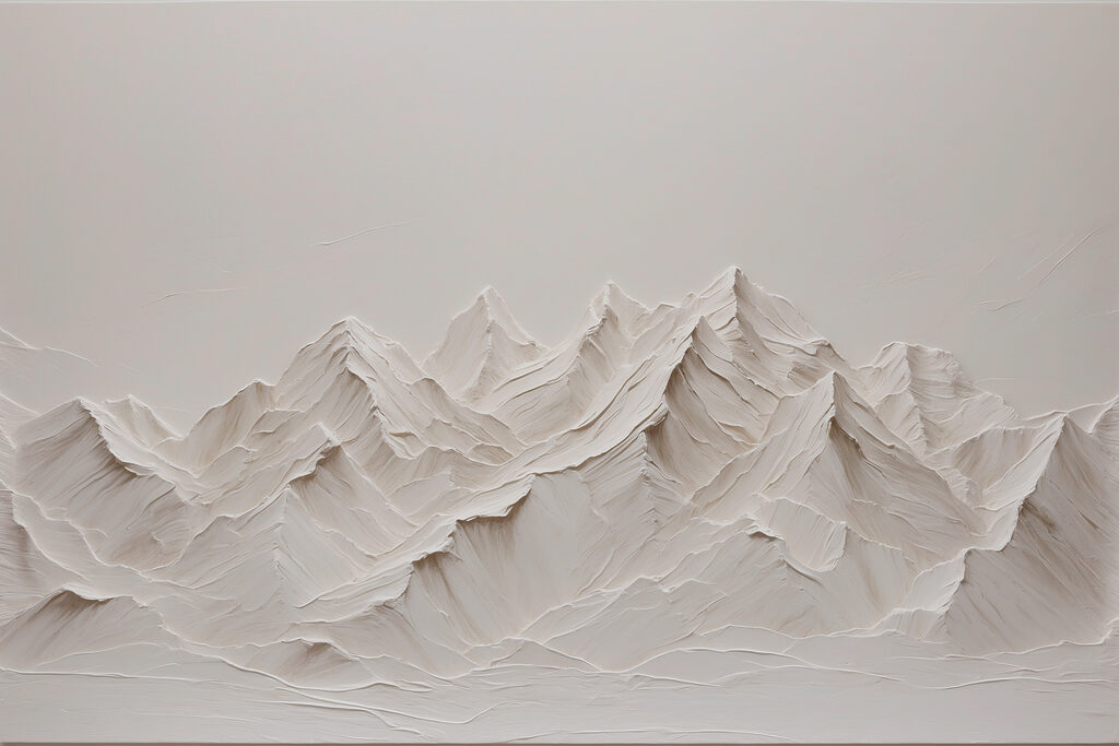 A white mountain range with snow A white mountain range with snow