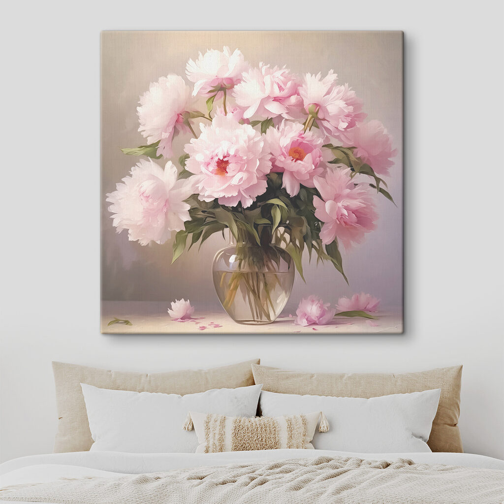 A vase of pink flowers