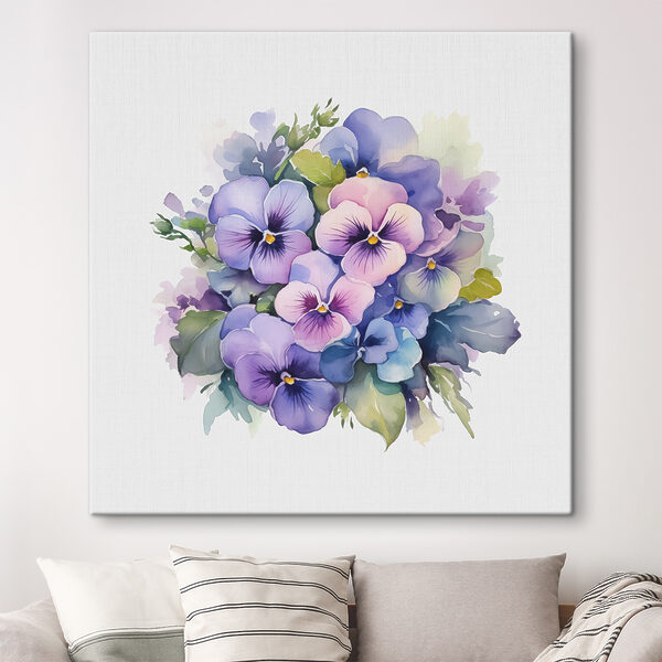Un buchet de flori mov și albastru Un buchet de flori mov și albastru