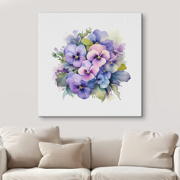 Un buchet de flori mov și albastru Un buchet de flori mov și albastru