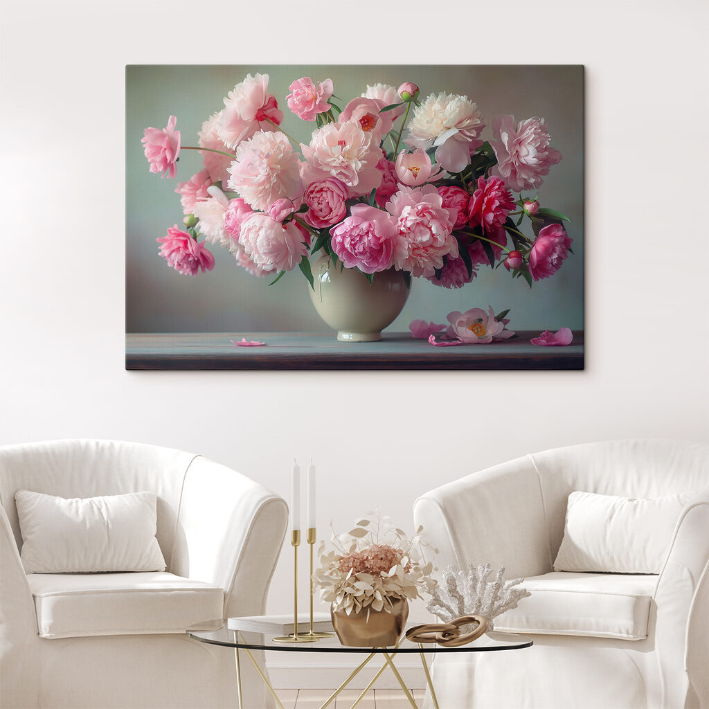 A vase of pink flowers