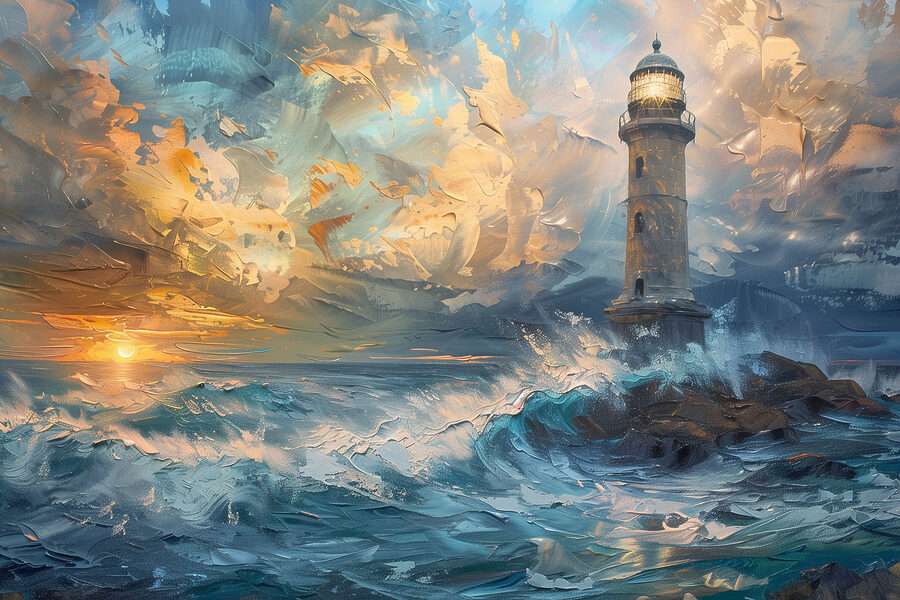 Un far în ocean