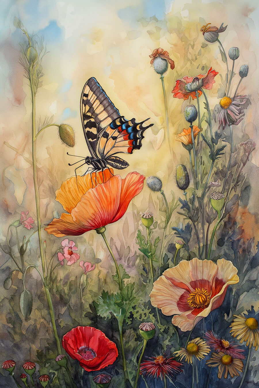 Un fluture pe o floare