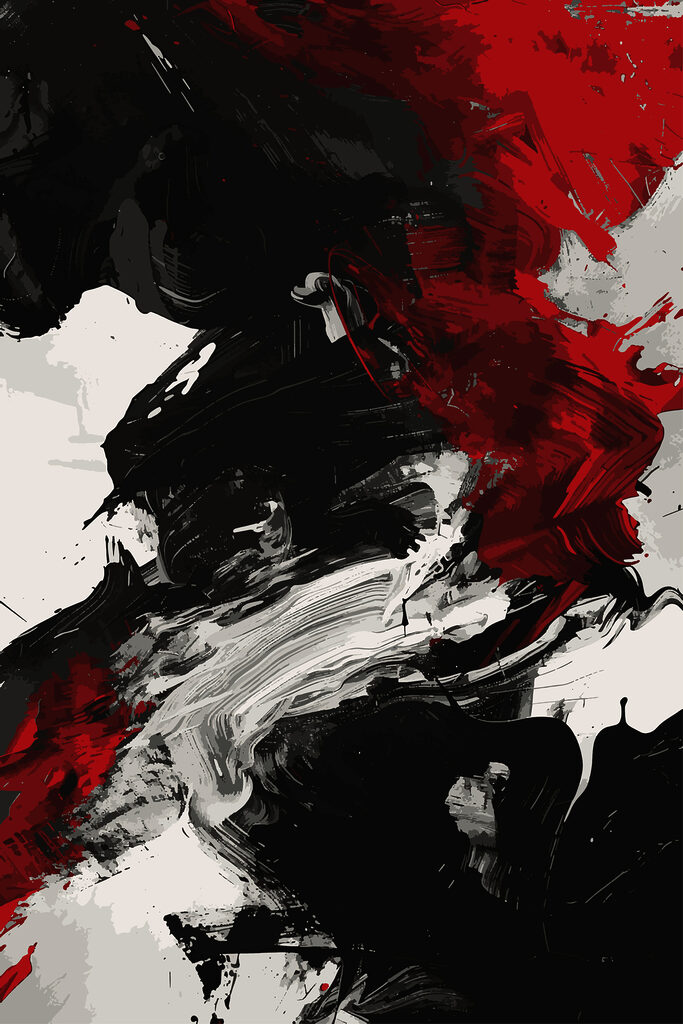 A black and red paint