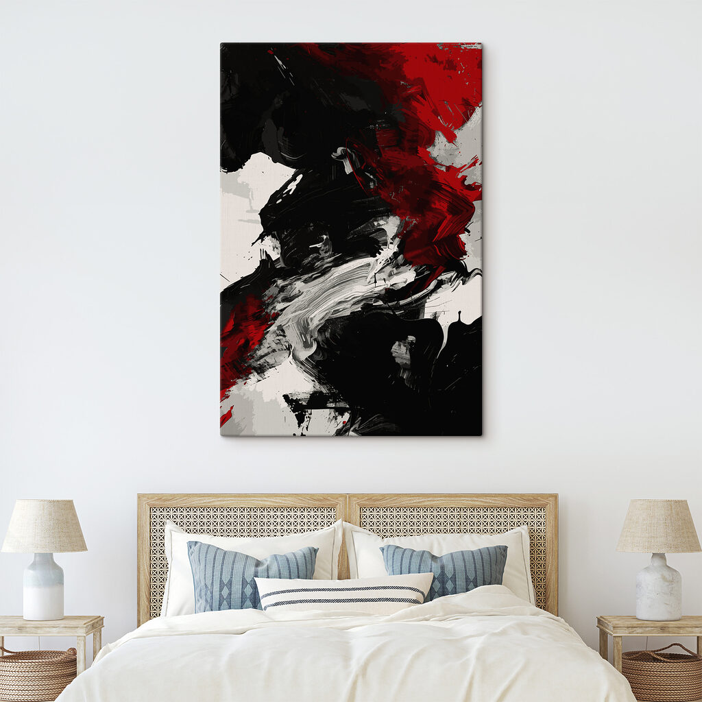 A black and red paint