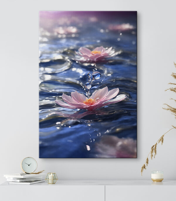 O floare plutind în apă O floare plutind în apă
