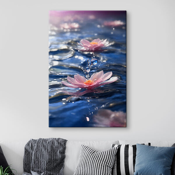 O floare plutind în apă O floare plutind în apă