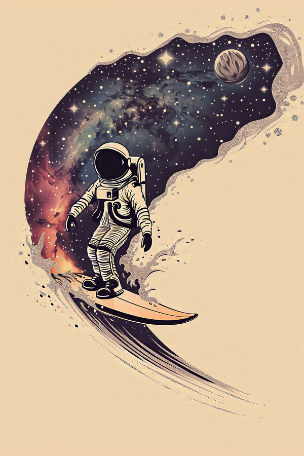 An astronaut riding a surfboard An astronaut riding a surfboard