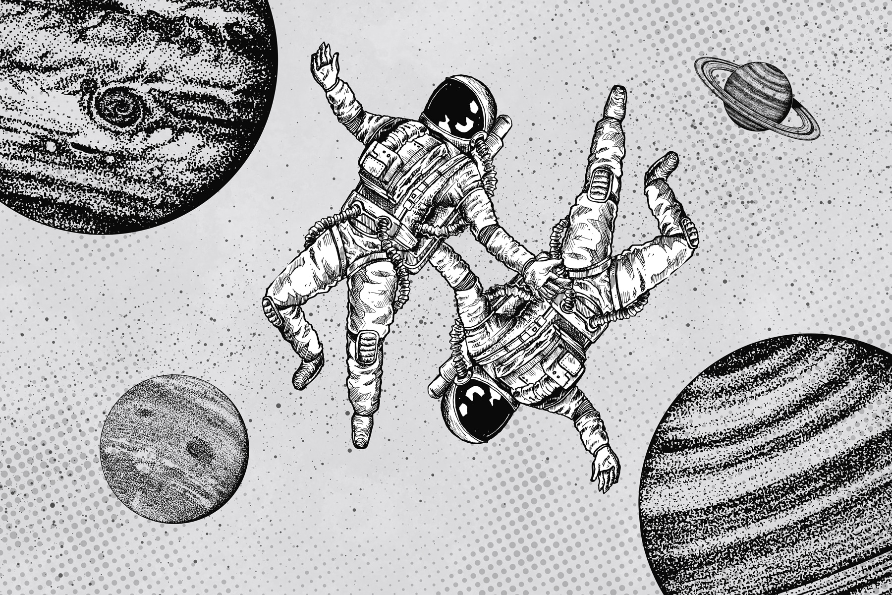 w00630p - Un desen de astronauți în spațiu - tegory