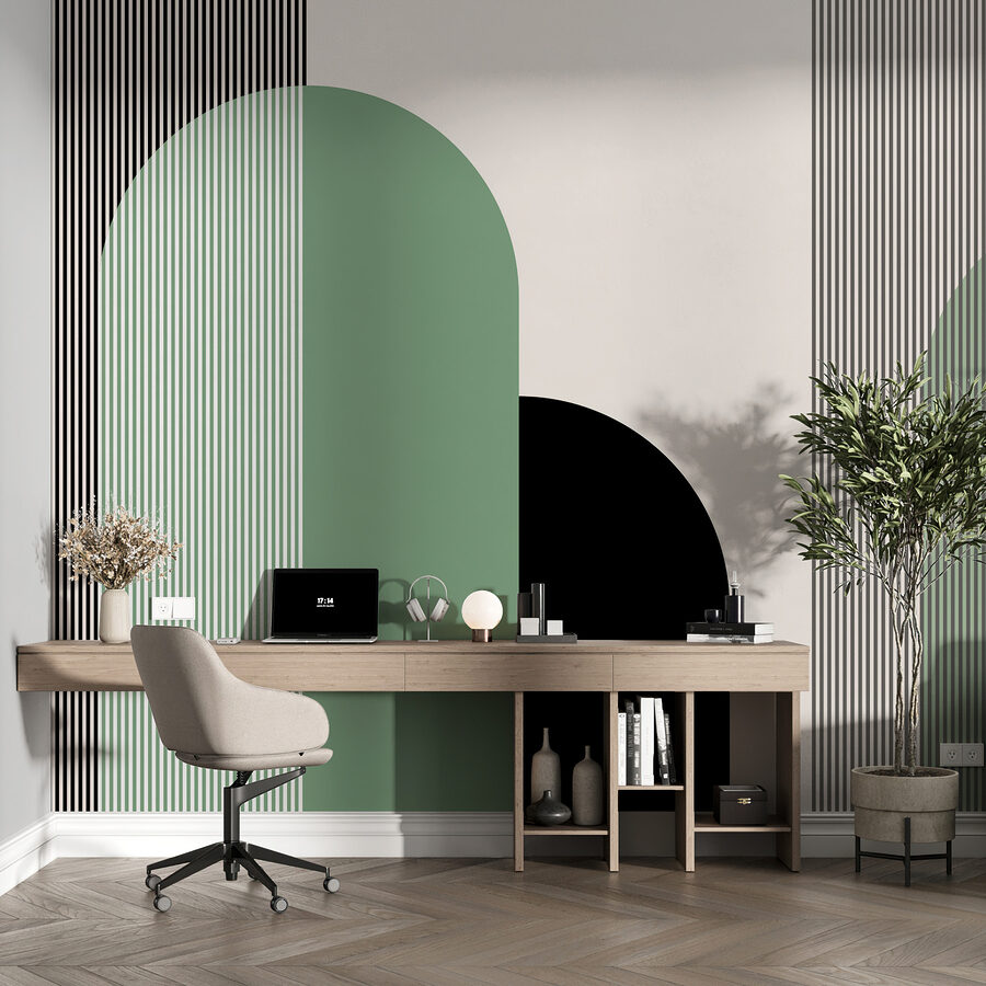 Un verde și negru forme geometrice