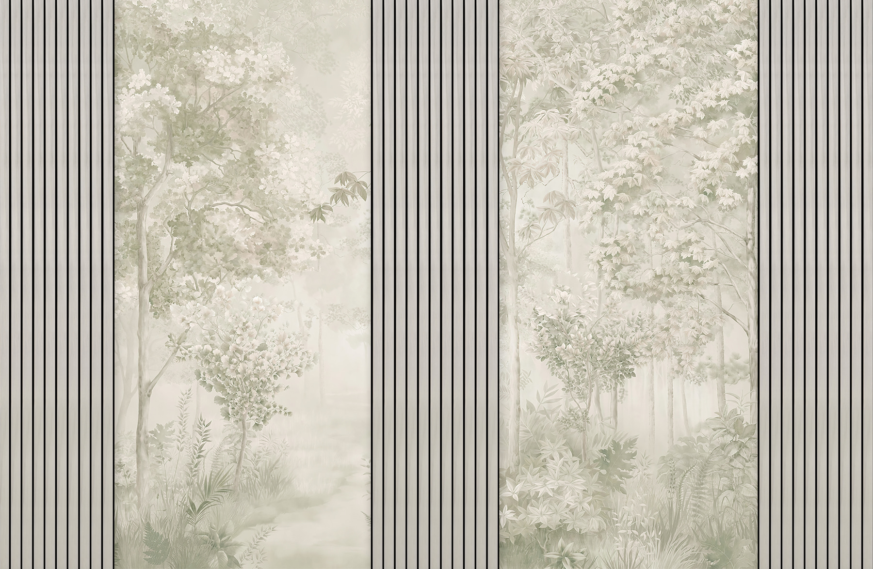 A wallpaper with trees and flowers A wallpaper with trees and flowers