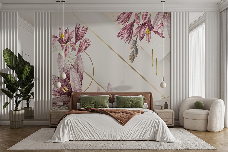 Flori elegante de liliac, afișare artistică