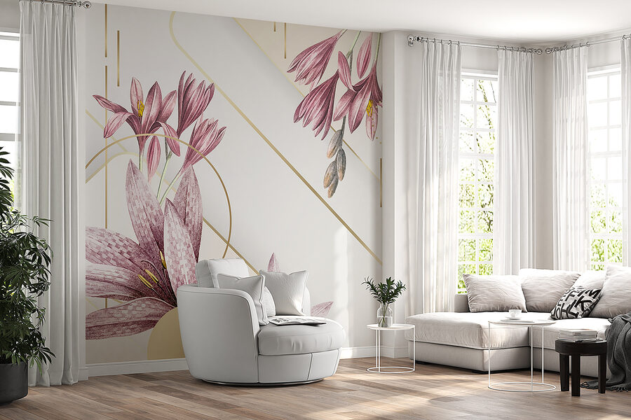 Flori elegante de liliac, afișare artistică