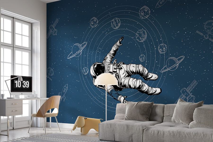 Fototapet Un astronaut plutind în spațiu - imagine 2