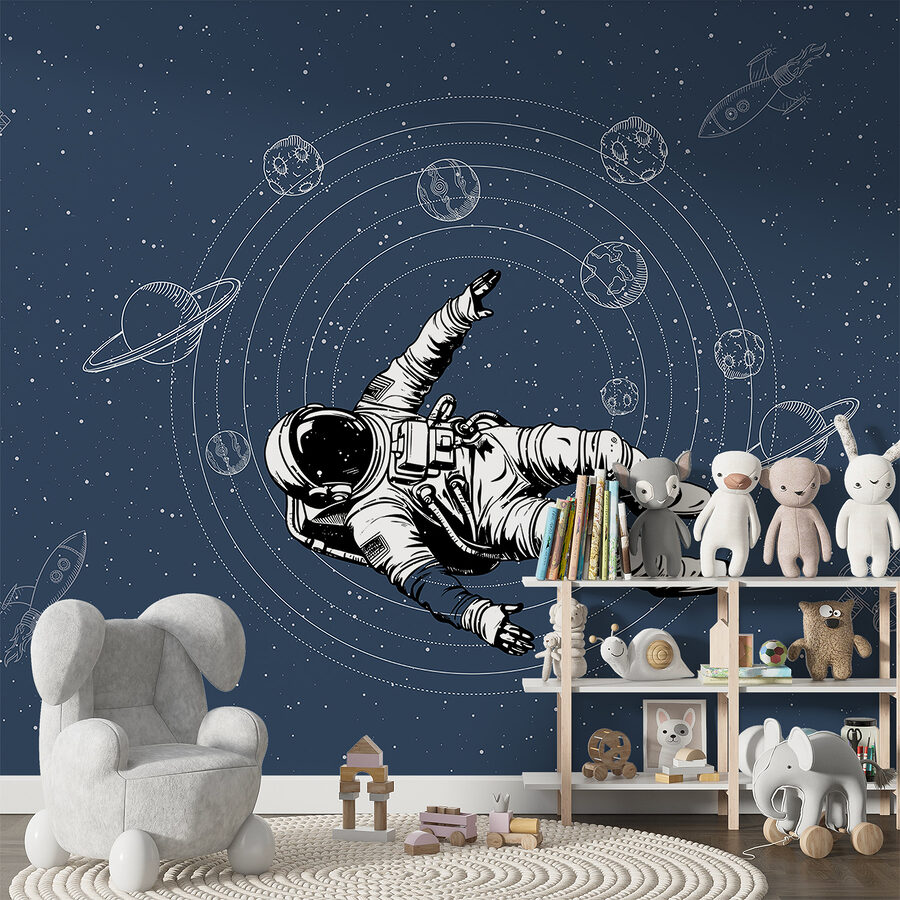 Fototapet Un astronaut plutind în spațiu - imagine 3
