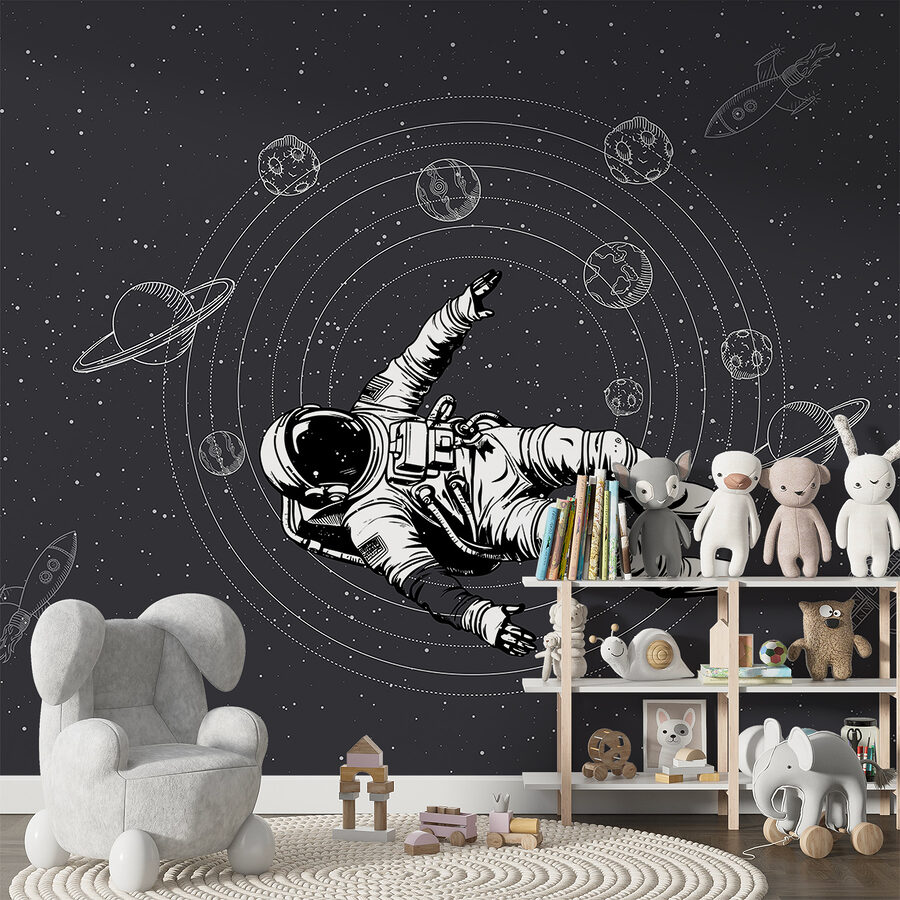 Un astronaut plutind în spațiu