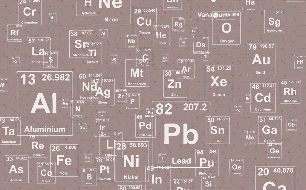 Un model de elemente de tabel periodic alb și negru Un model de elemente de tabel periodic alb și negru