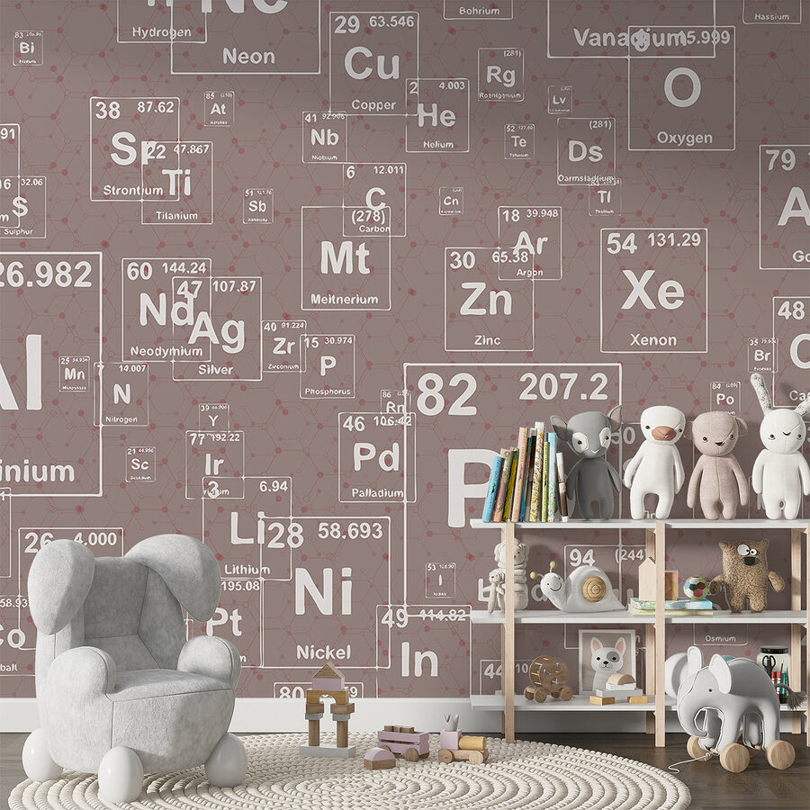 Un model de elemente de tabel periodic alb și negru