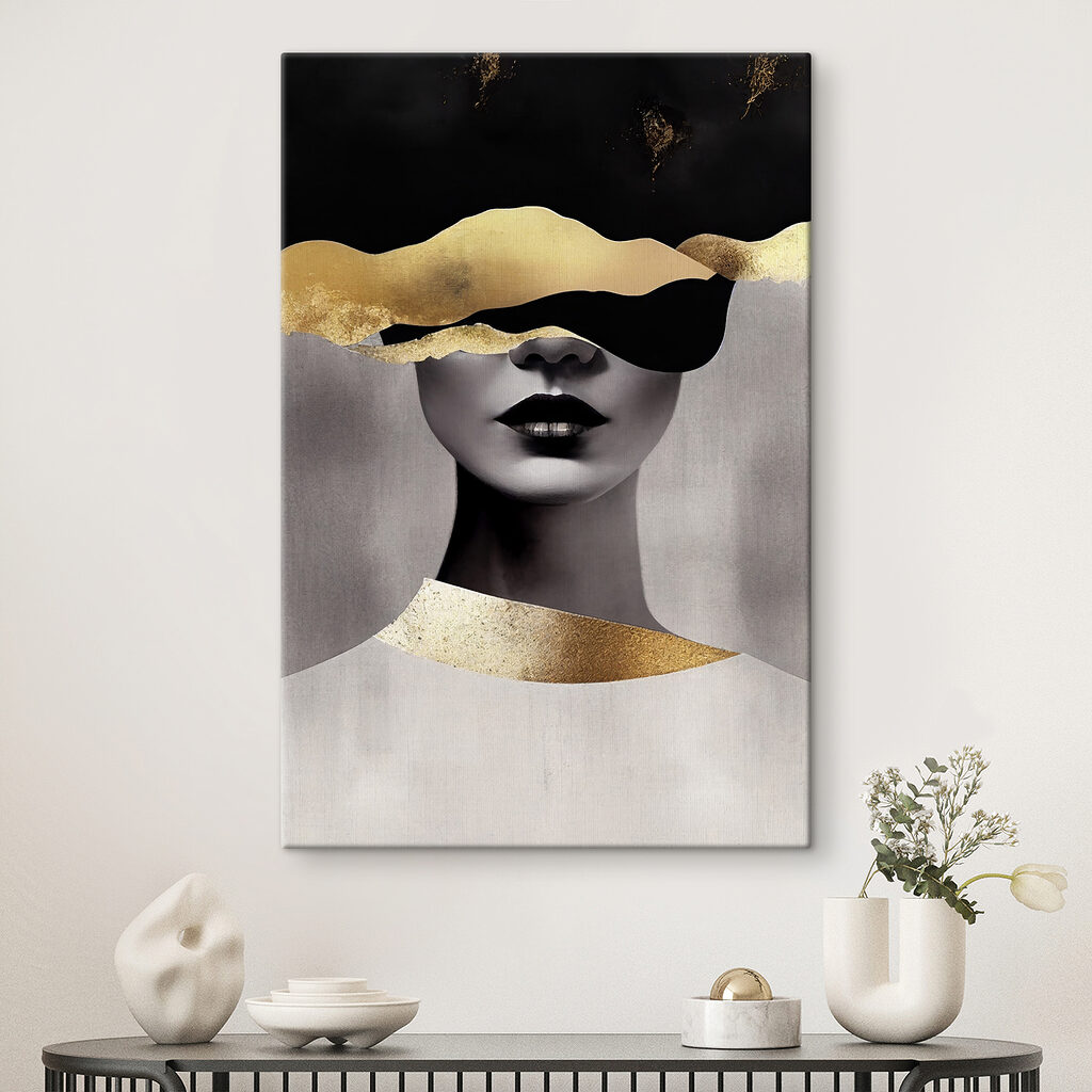 Mystical portrait with abstract highlights Mystical portrait with abstract highlights