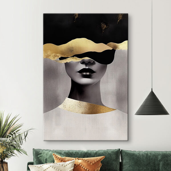Mystical portrait with abstract highlights Mystical portrait with abstract highlights