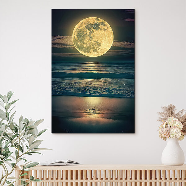 A moon over the ocean A moon over the ocean
