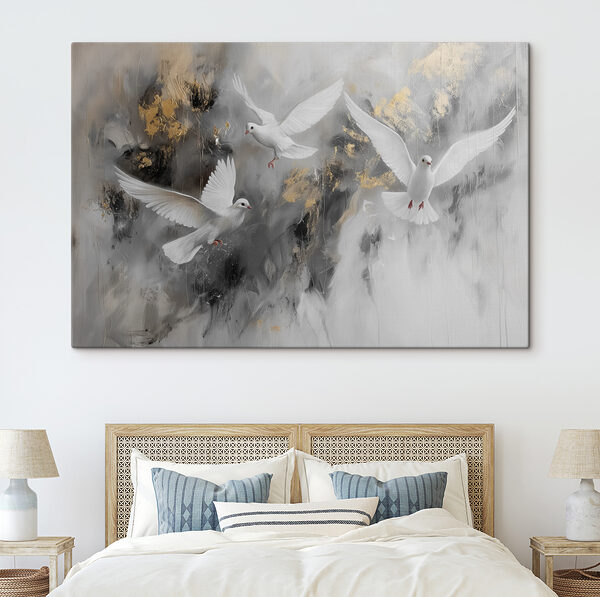 A group of white birds flying A group of white birds flying
