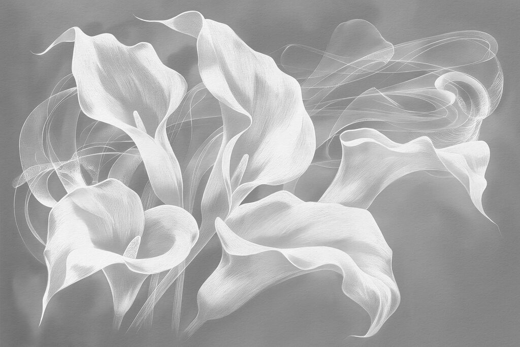 A close up of white flowers