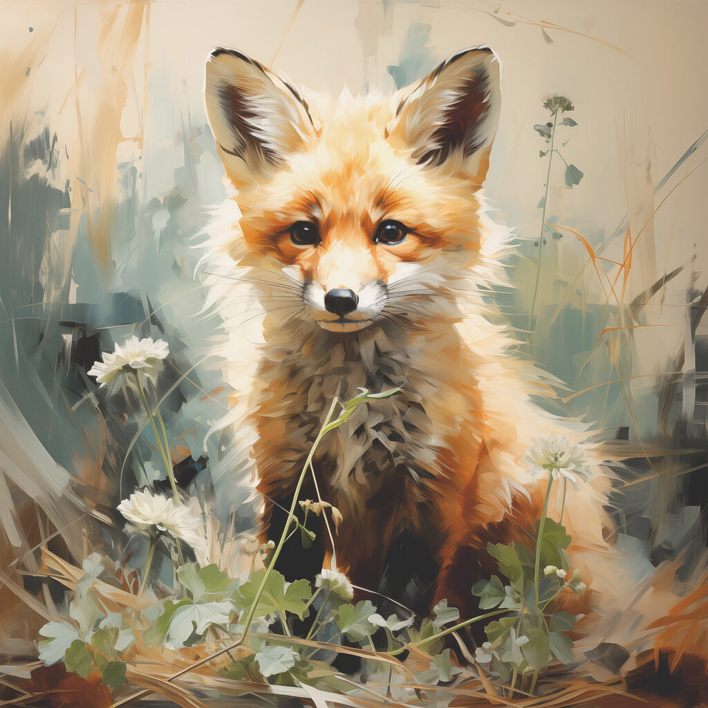 A fox sitting in grass A fox sitting in grass