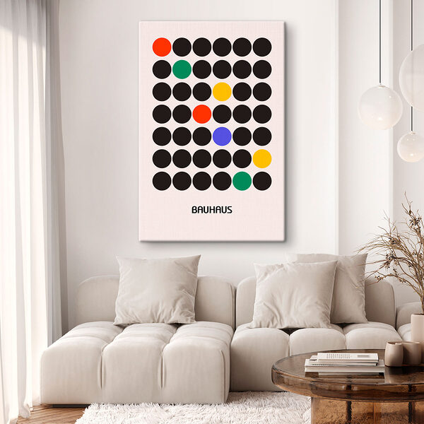 A group of black circles with different colored dots A group of black circles with different colored dots