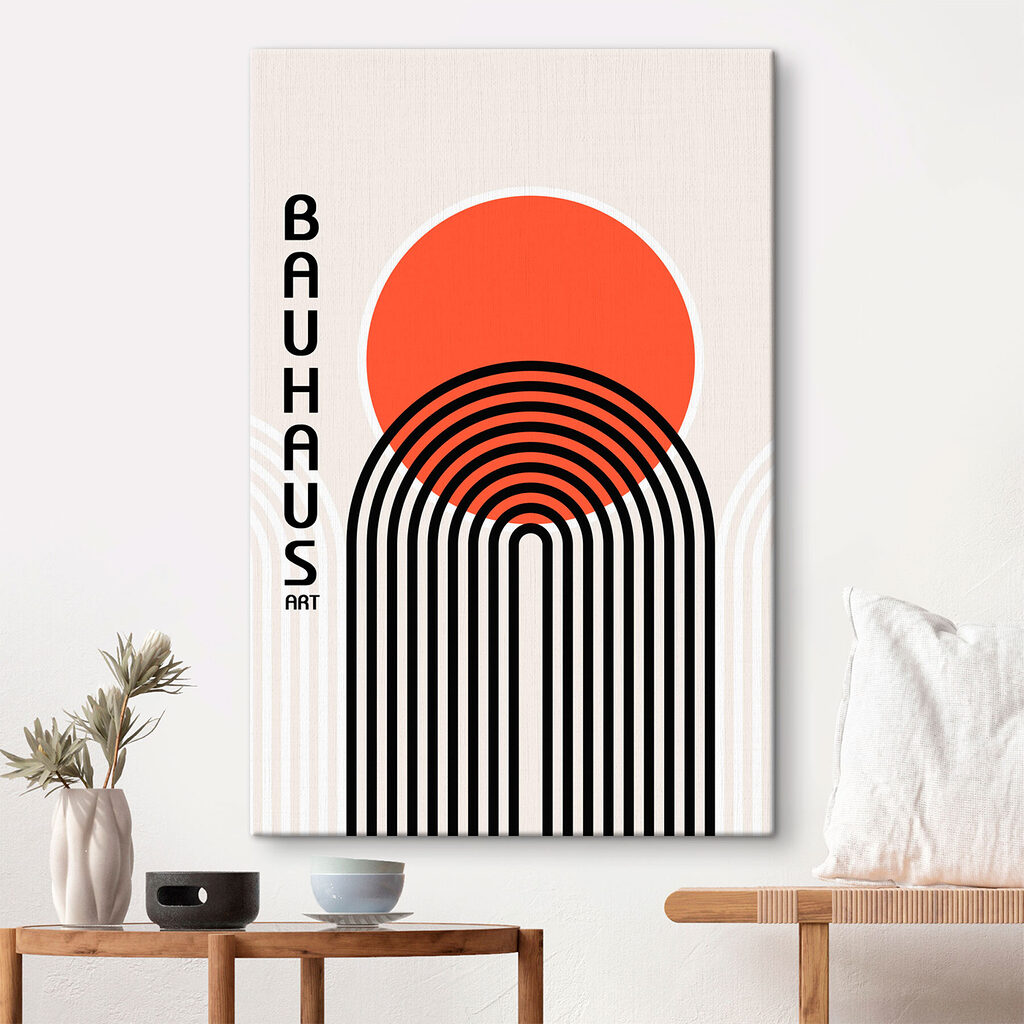A graphic design with black lines and a red circle A graphic design with black lines and a red circle