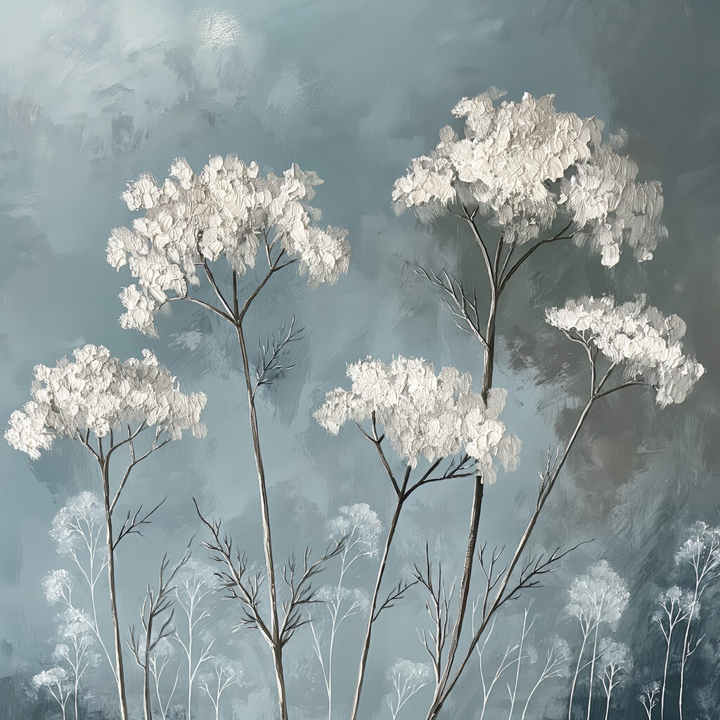 A group of white flowers