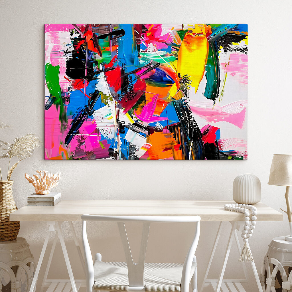 A painting of different colors
