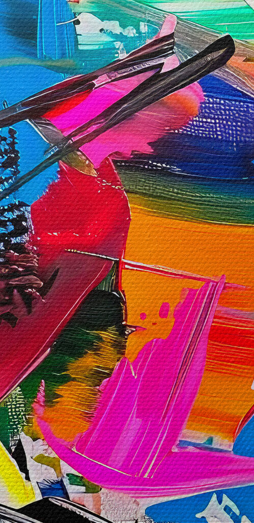 A painting of different colors