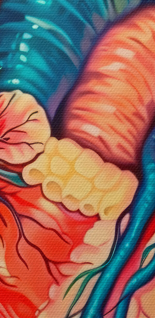 O inimă colorată cu flori O inimă colorată cu flori