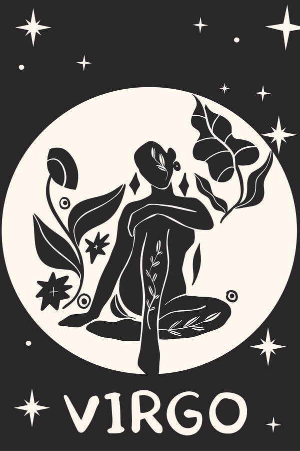 Un desen alb-negru al unei femei stând în poziția lotus Un desen alb-negru al unei femei stând în poziția lotus