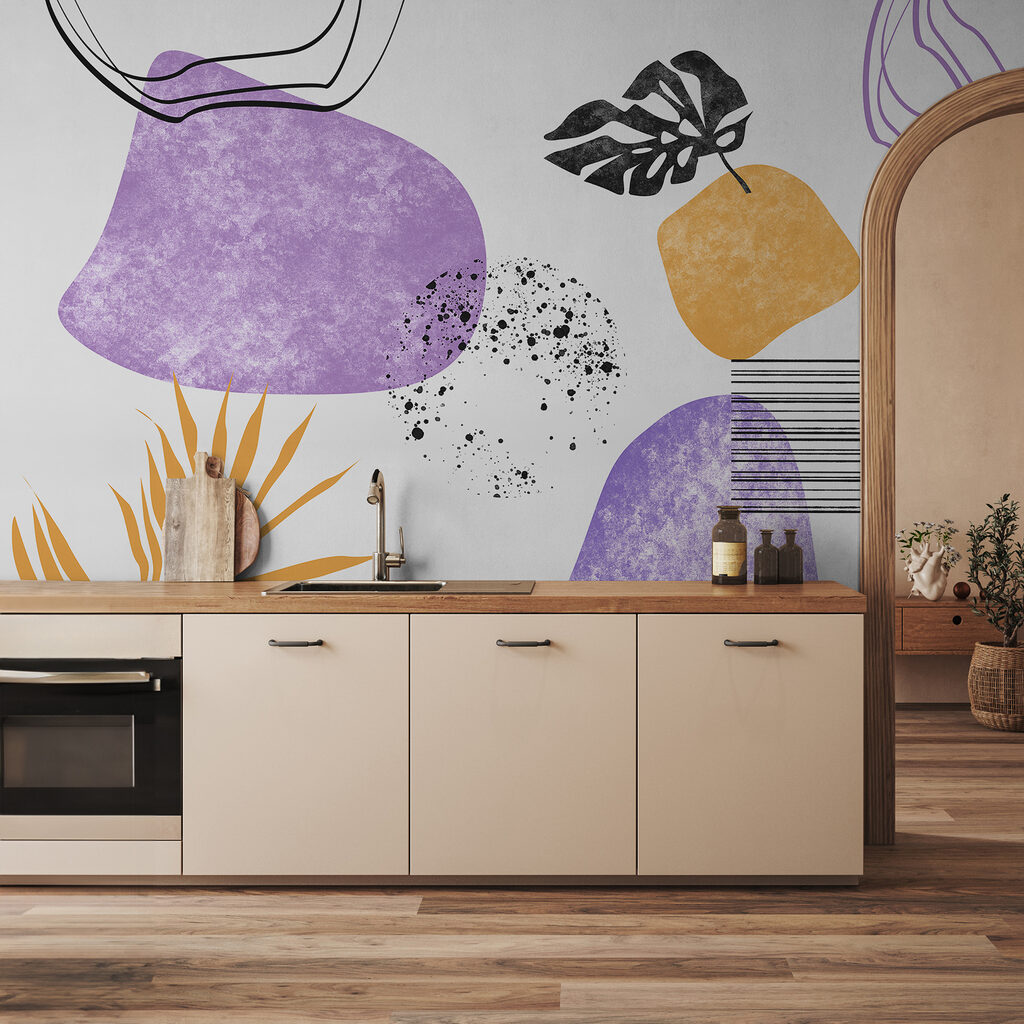 A purple and yellow art