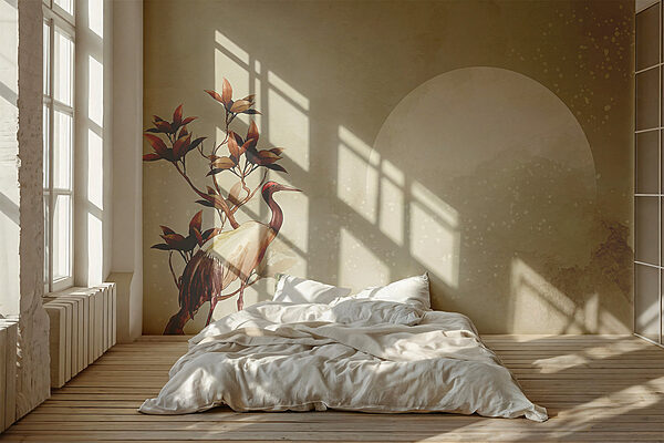 Fototapet O pasăre pe un copac