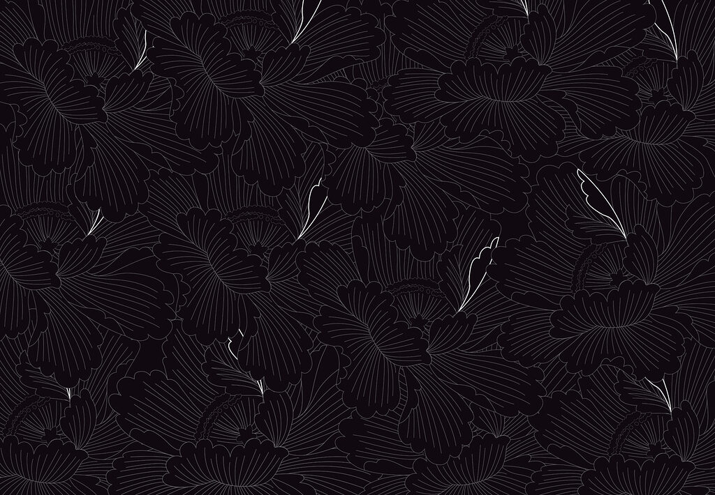 Un model floral alb-negru Un model floral alb-negru