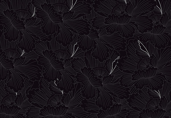 Un model floral alb-negru Un model floral alb-negru
