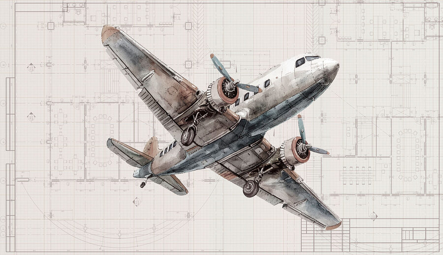 Fototapet Un avion care zboară prin aer - imagine 3