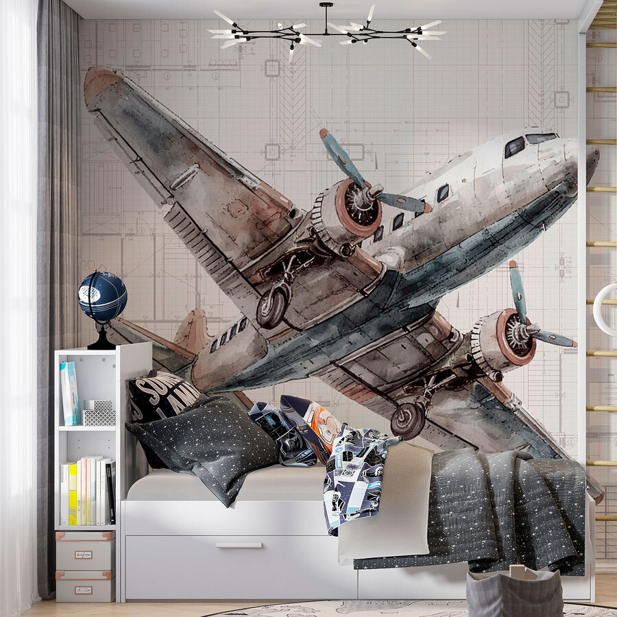 Fototapet Un avion care zboară prin aer - imagine 2