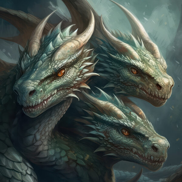 Un grup de dragoni cu coarne ascuțite Un grup de dragoni cu coarne ascuțite