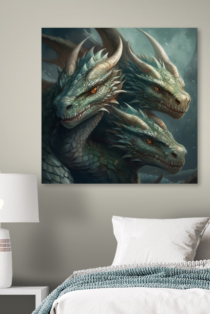 Un grup de dragoni cu coarne ascuțite Un grup de dragoni cu coarne ascuțite