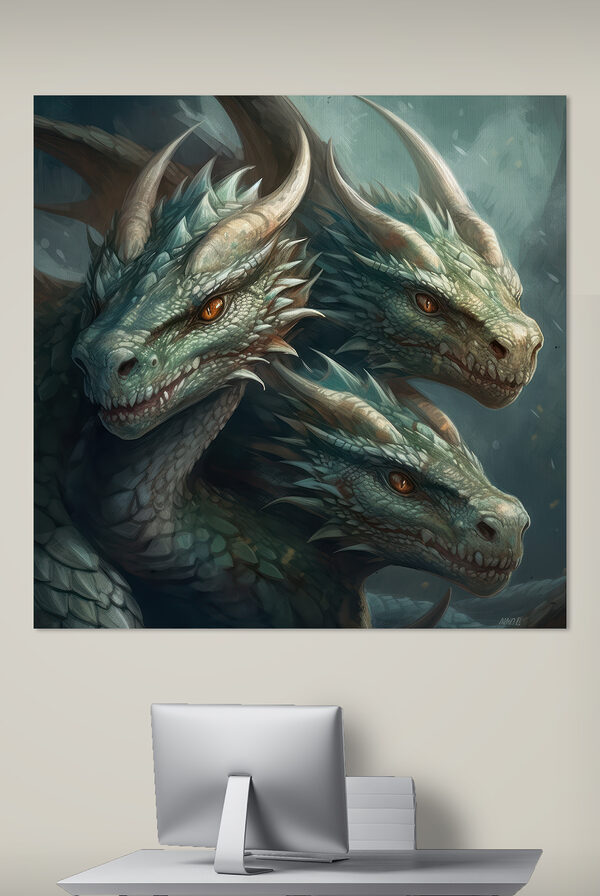 Un grup de dragoni cu coarne ascuțite Un grup de dragoni cu coarne ascuțite