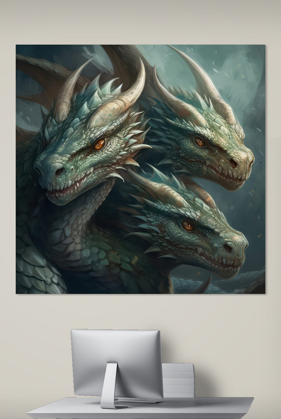 Un grup de dragoni cu coarne ascuțite Un grup de dragoni cu coarne ascuțite