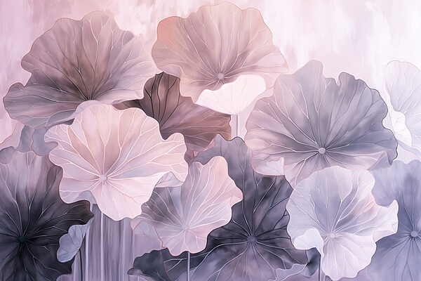 A group of flowers with leaves A group of flowers with leaves