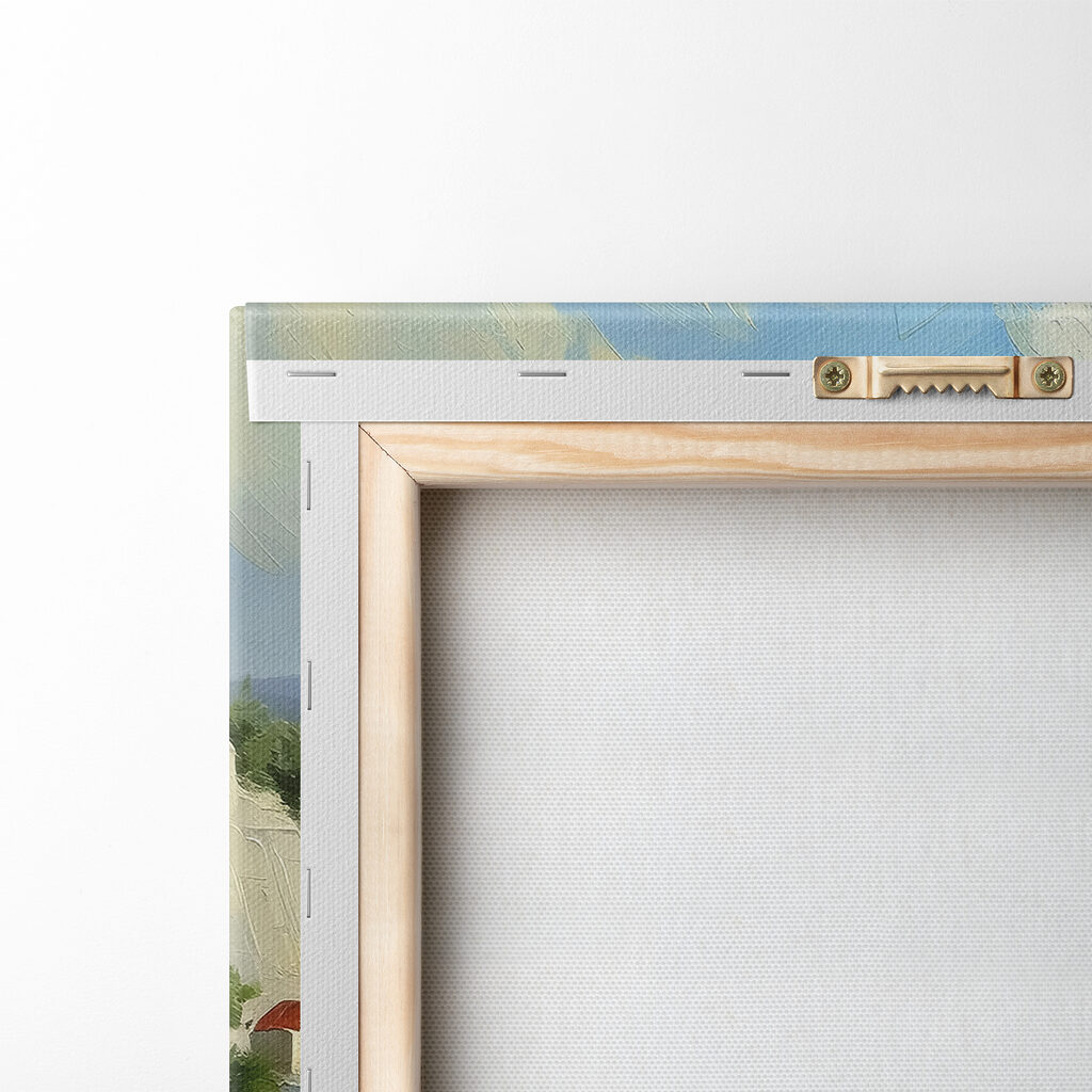 A painting of a boat in the water A painting of a boat in the water