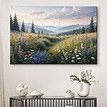 Tablouri Un câmp de flori și copaci